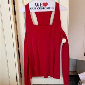 Cut out long sleeve beautiful red top.